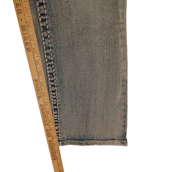 PAISLEY SKY Light Denim Solid Contrast Stitching Button Flap Jeans 2 NWT - Picture 6 of 6